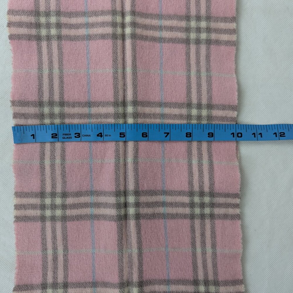 Burberry Lambswool Check Scarf Pink Unisex | Soft Luxury Wear | Quick Ship - Picture 5 of 6
